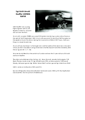 A preview of a PDF biography for Bouffler, Keith Arnold